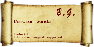 Benczur Gunda névjegykártya